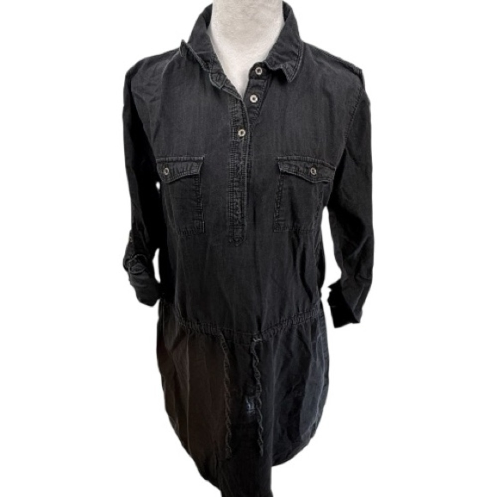 Gloria Vanderbilt Charcoal Gray Black  Denim Dress Size M - Picture 4 of 7